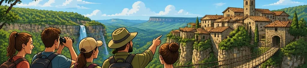 Excursión desde Barcelona: senderismo panorámico por el Prepirineo y visita a la ciudad medieval de Rupit