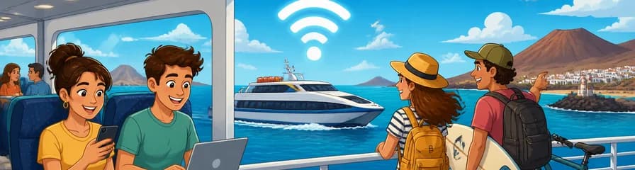 Billete de ferry con wifi gratuito desde Fuerteventura a Lanzarote