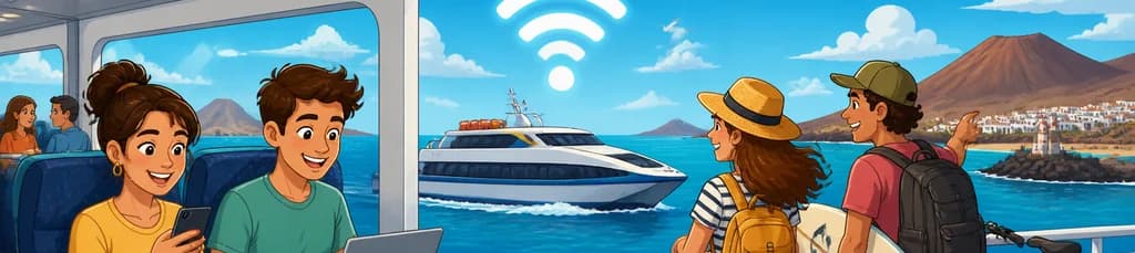 Billete de ferry con wifi gratuito desde Fuerteventura a Lanzarote