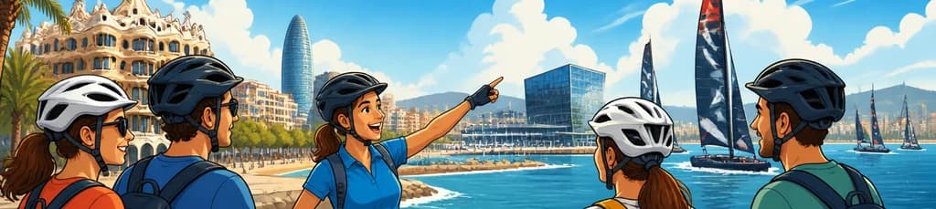 Recorrido en bicicleta por Barcelona para explorar la Copa América