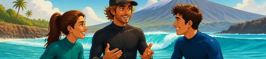 Lección privada de surf para dos en Tenerife