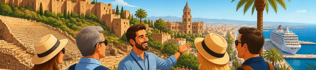 Recorrido costero privado de día completo por Málaga, con salida desde el puerto de cruceros