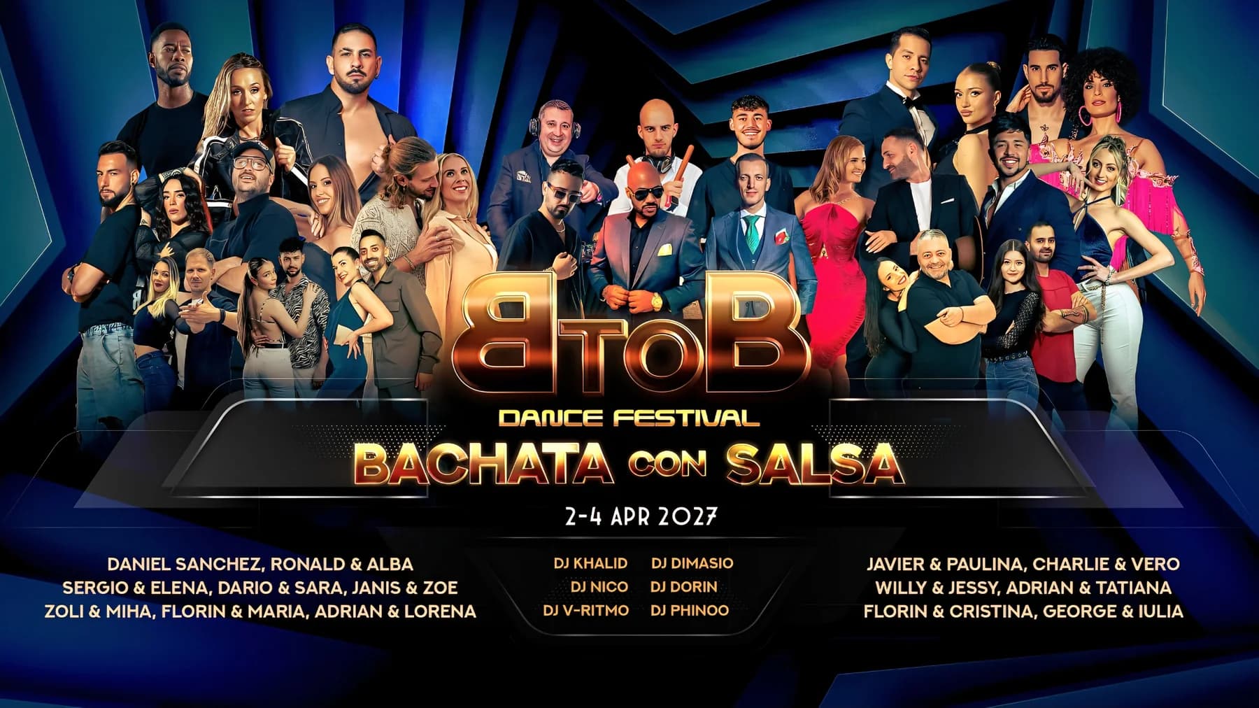 BtoB Bachata con Salsa 2-4 April 2027 Bucharest Romania