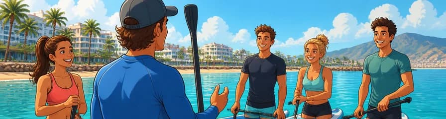 Clase de Stand Up Paddle en Playa de Las Américas, Tenerife