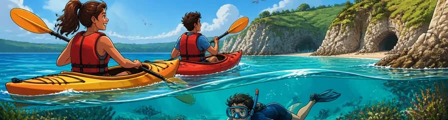 Aventura de kayak y snorkel en Cantabria con salida desde Bilbao