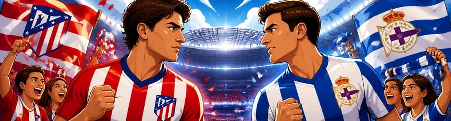 Enfrentamiento de fútbol: Atlético de Madrid contra Deportivo La Coruña