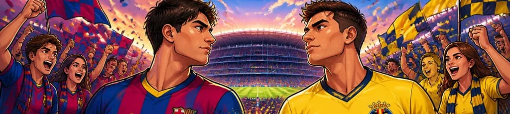 Enfrentamiento de Fútbol: FC Barcelona contra Villarreal FC
