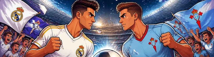 Enfrentamiento futbolístico entre Real Madrid y Celta de Vigo