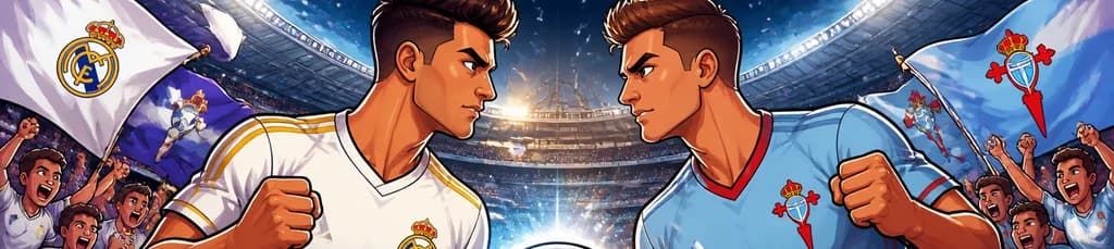 Enfrentamiento futbolístico entre Real Madrid y Celta de Vigo