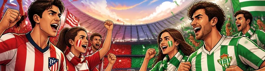 Duelo futbolístico entre Atlético de Madrid y Real Betis Balompié