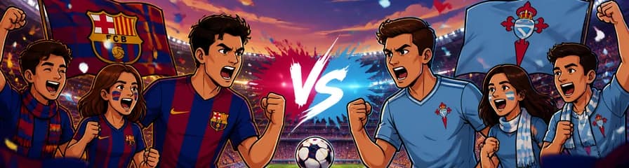 Enfrentamiento futbolístico entre el FC Barcelona y el Celta de Vigo