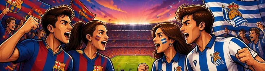 Duelo futbolístico: FC Barcelona contra Real Sociedad