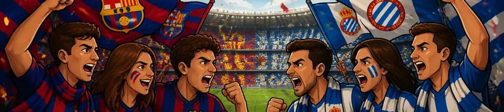 Enfrentamiento entre el FC Barcelona y el RCD Espanyol