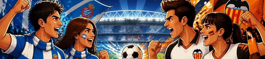 Partido de fútbol RCD Espanyol contra Valencia CF