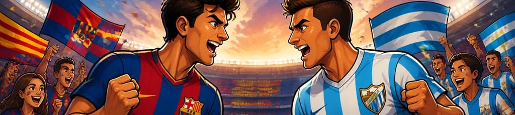 El FC Barcelona se enfrenta al Málaga CF en un emocionante partido de fútbol
