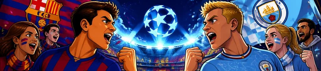 Duelo entre FC Barcelona y Manchester City en la UEFA Champions League