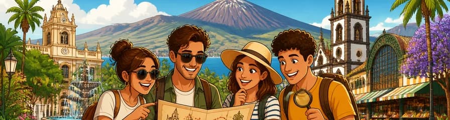 Tour autoguiado de puntos destacados y búsqueda del tesoro en Tenerife