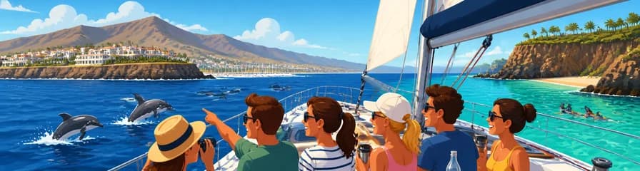 Observación de cetáceos en velero en Costa Adeje (capacidad máxima de 11 personas)