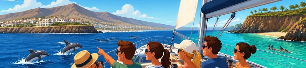 Observación de cetáceos en velero en Costa Adeje (capacidad máxima de 11 personas)