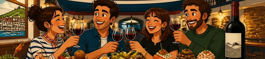 Disfruta de 16 pintxos donostiarras y una botella de vino en Orio Valencia