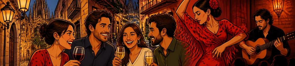 Experiencia Privada: Show de Tapas, Vino y Flamenco en el Casco Antiguo de Barcelona