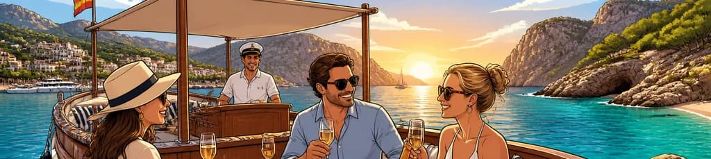 Paseo privado de lujo en llaut tradicional mallorquín con tripulación