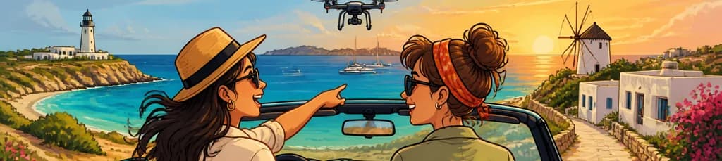 Descubre Formentera: tour guiado en coche con sesión de fotos y dron