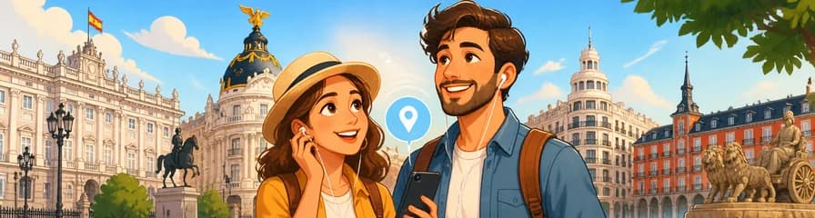 Recorrido privado a pie autoguiado por Madrid con audioguía