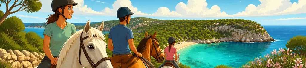 Vive la experiencia de cabalgar en Cala Mitjana, Menorca, España