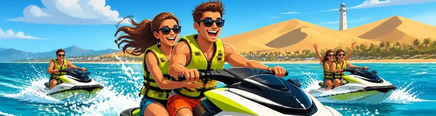 Vive la emoción de un tour guiado en jetski por Maspalomas, sin necesidad de licencia