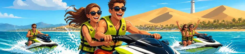 Vive la emoción de un tour guiado en jetski por Maspalomas, sin necesidad de licencia
