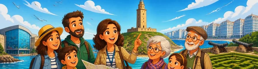 Recorrido urbano en grupo por La Coruña para toda la familia