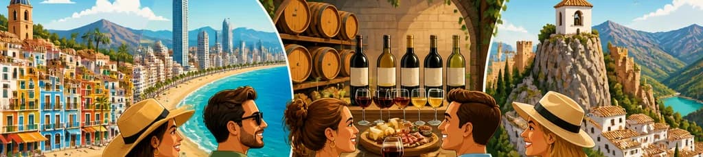 Excursión de día completo a Villajoyosa, Benidorm, Bodega Enrique Mendoza y Guadalest