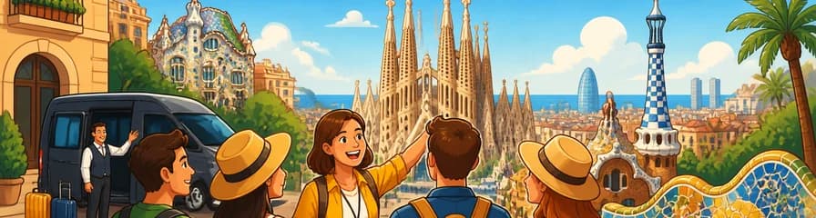 Descubre Barcelona en un tour de 10 horas con servicio de recogida y traslado en tu hotel