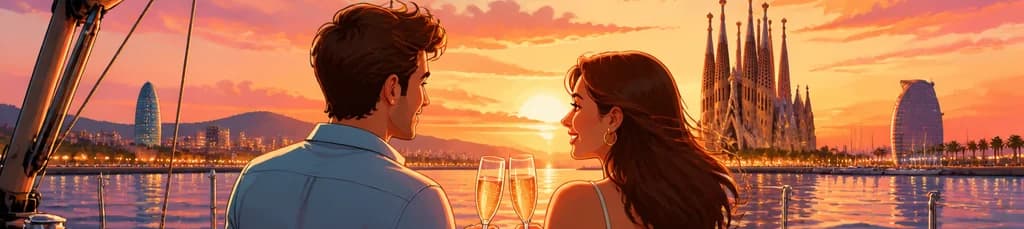 Viaje Privado: Excursión Romántica en Velero desde Barcelona