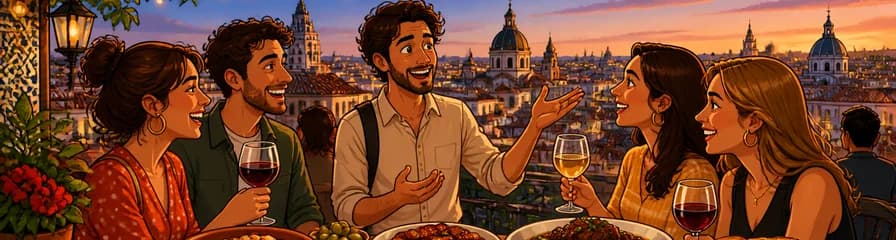 Recorrido gastronómico por Madrid: tapas, vinos y vistas desde azoteas con guía local