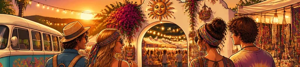 Excursión en autobús al atardecer en Ibiza: visita al mercadillo hippie de Las Dalias