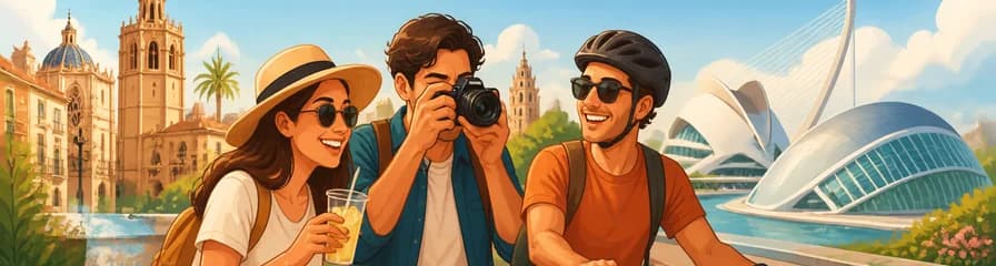 Recorrido fotográfico profesional a pie o en bicicleta por Valencia.
