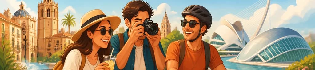 Recorrido fotográfico profesional a pie o en bicicleta por Valencia.