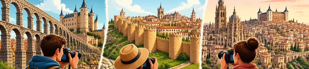 Recorrido fotográfico por Segovia, Ávila y Toledo desde Madrid