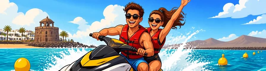 Aventura de 20 minutos en moto acuática partiendo de Caleta de Fuste