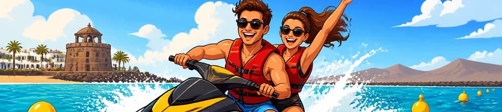 Aventura de 20 minutos en moto acuática partiendo de Caleta de Fuste