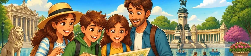 Recorrido autoguiado por Madrid: diversión familiar en el Parque del Retiro (en inglés)