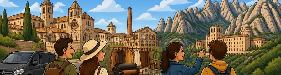 Excursión privada a Poblet, Igualada y Montserrat con recogida en hotel desde Salou o Tarragona