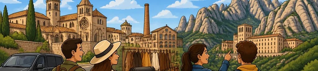 Excursión privada a Poblet, Igualada y Montserrat con recogida en hotel desde Salou o Tarragona