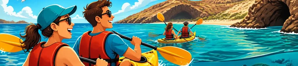 Aventura en kayak por la costa hasta Papagayo
