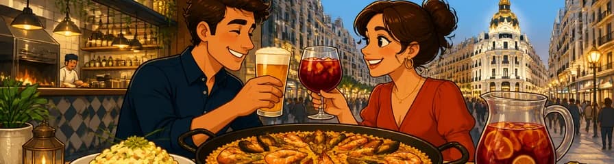 Disfruta de una auténtica paella valenciana, ensaladilla y bebidas para dos en Gran Vía