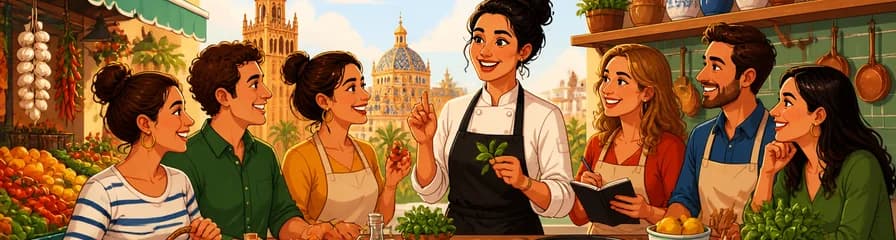 Experiencia culinaria auténtica en Sevilla: clase de cocina y tour de mercado con la chef Marice