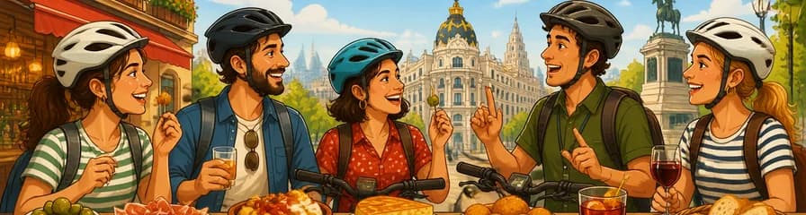 Descubre Madrid sobre ruedas: un tour gastronómico en E-Bike con todo incluido para grupos reducidos