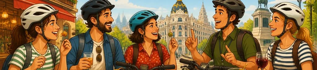 Descubre Madrid sobre ruedas: un tour gastronómico en E-Bike con todo incluido para grupos reducidos